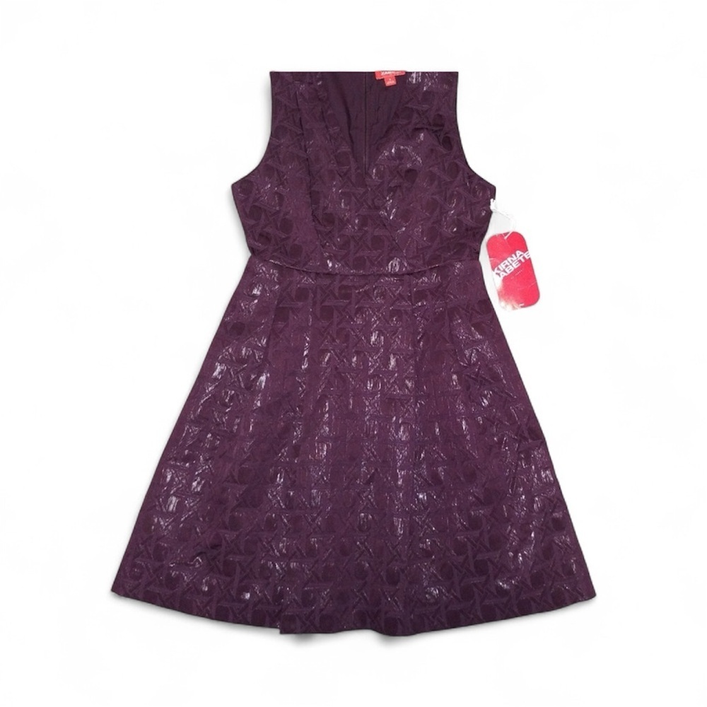NWT Kirna Zabete Purple Shimmery Dress Sz 6